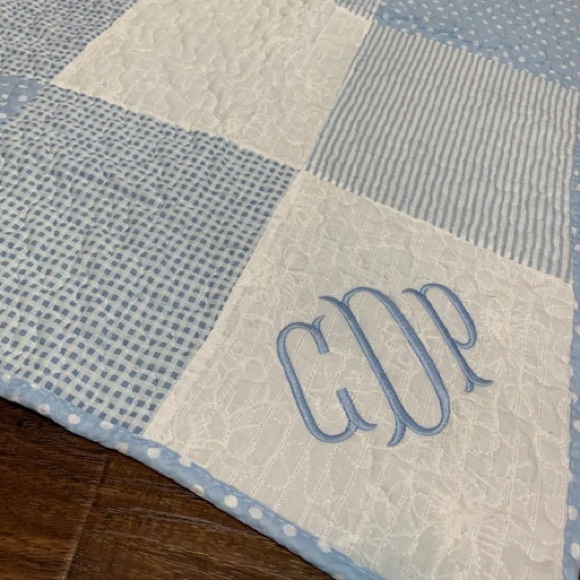 Stephan Baby quilt polka dot, gingham, solid and stripe design - Picture 2 of 16